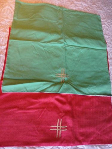 Lot voiles calice rouge - 2, calice/rouge